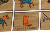 エルメス ツイリー Couvertures et Tenues de Jour 馬着 スカーフ ブラウン マルチカラー シルク レディース HERMES 【中古】